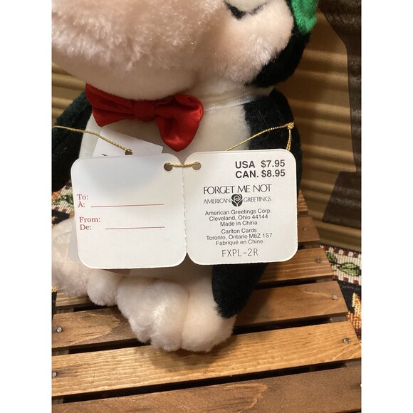 Opus Reindeer Plush Bloom County 1995 Christmas Forget Me Not American Greetings - Picture 10 of 11